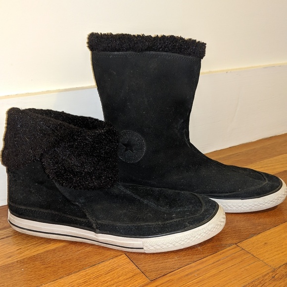 Converse Shoes - Converse fuzzy boots